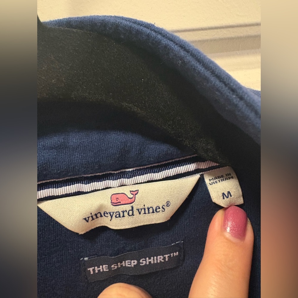 Vineyard Vines Blue Quarter-Zip Pullover - Picture 2 of 5